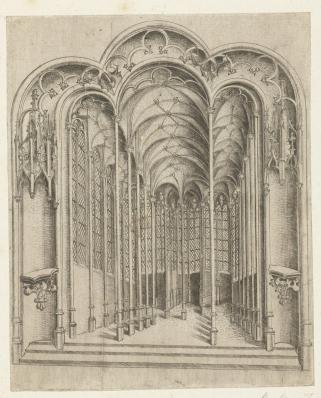 Maître W avec la clé, Intérieur d'église gothique