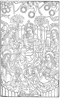 La Vierge de 1418, dessin d'après la gravure